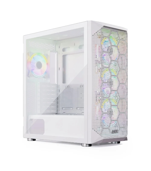 Компьютерный корпус ABR Quantum белый (1хUSB Type-C, 2хUSB 2.0, HD Audio, 4xRGb Fan, ATX, E-ATX)