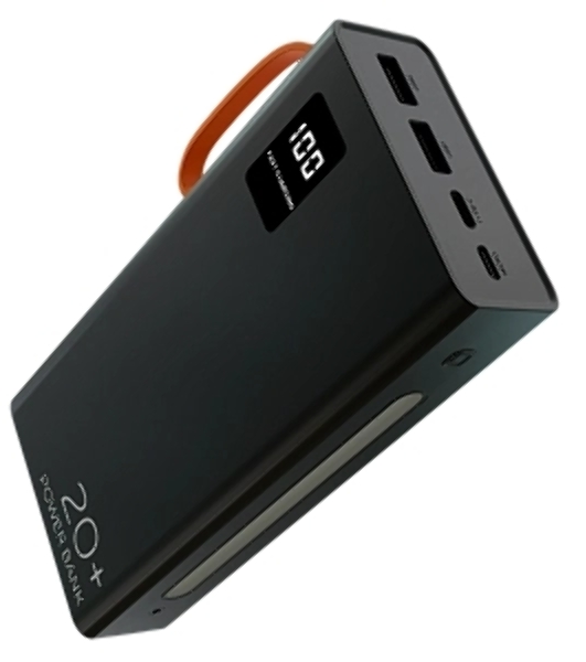 Портативный аккумулятор More choice (4620202550569) PB22-20 с кабелем 2USB 2.1A - 20000mAh черный