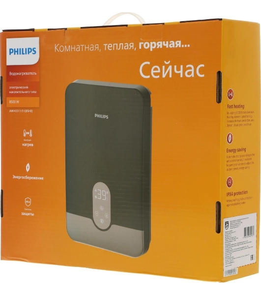 Водонагреватель электрический Philips AWH1011/51(85HB) серый, проточный, 4,5 л/мин, 8,5 кВт