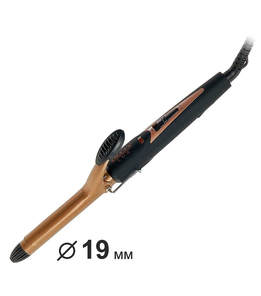 Щипцы для завивки волос DELTA LUX DL-0630 черный/бронзовый, 19 мм, 180 °C, 1 режим
