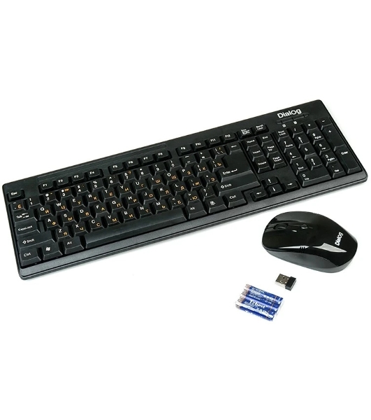 Комплект клавиатура+мышь Dialog KMROP-4010U беспроводной, USB, 1600 DPI, чёрный