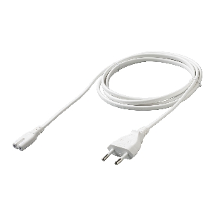 Кабель питания Cablexpert PC-184W-VDE-1.8М CEE 7/16-C7, 2x0.75мм2, 2.5А, VDE, 1.8м, белый, пакет