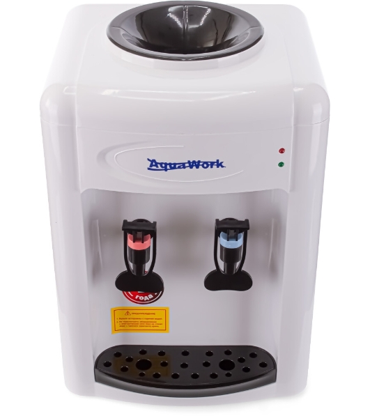 Кулер для воды Aqua Work 0.7-TKR, верхняя загрузка, нагрев 97 °С, без охлаждения, белый/черный