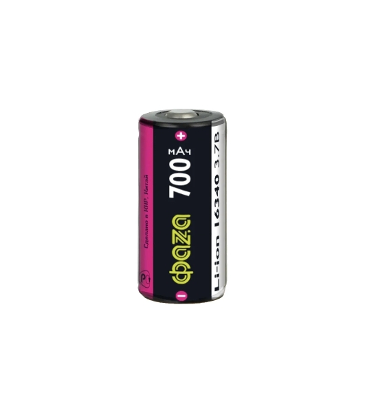 Аккумулятор 16340 3.7В Li-Ion 700 мАч без платы защиты BL-1 ФАZА 5039087