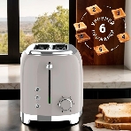 Тостер Tesler TT-260, серый, 815 Вт, 2 слота, фото8