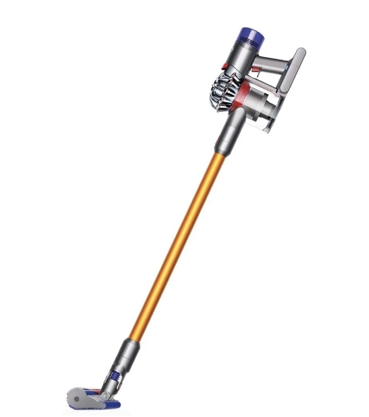 Пылесос Dyson V8 Absolute SV25 желтый/никель, питание от аккумулятора, 115 Вт, уборка сухая, пылесборник 0,54 л