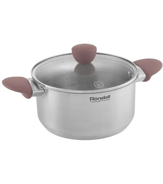 Кастрюля Rondell Bueno RDS-1587 (ST) стальной 1587 Кастрюля с/кр 20 см 2,8 л Bueno Rondell