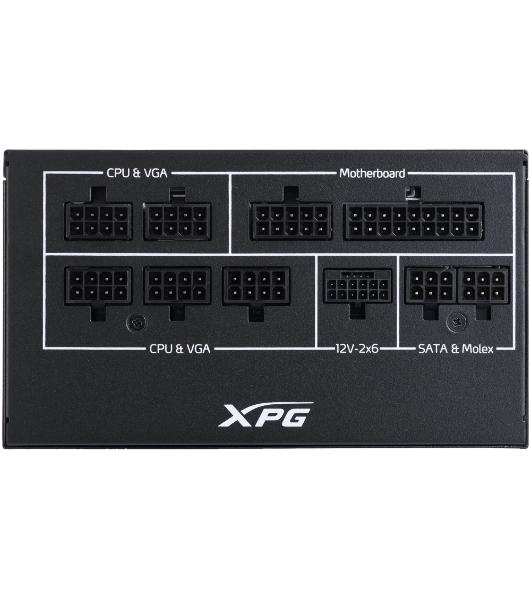 Блок питания ADATA XPG COREREACTORIIVE850G-BKCEU, 850Вт, 80 PLUS Gold, 120мм, модульный, черный