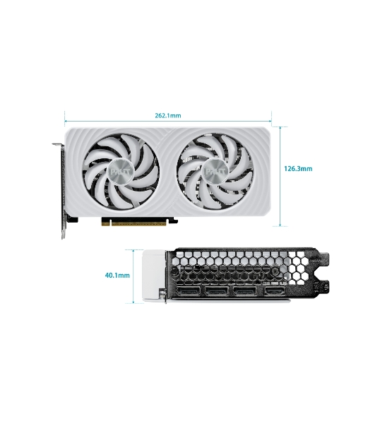 Видеокарта Palit RTX 5060Ti WHITE OC 16Gb RTX 5060TI 16Gb 128bit GDDR7 2407/28000 HDMIx1 DPx3 HDCP Ret