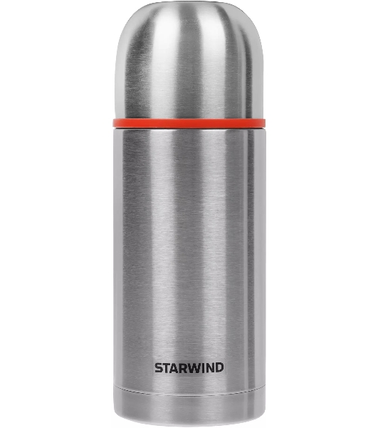 Термос Starwind 20-750 0.75 л. серебристый/красный, картонная коробка