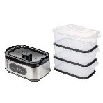 Пароварка Centek CT-1459 серебристый, 9 л, ярусы - 3, 1050 Вт, электронное, фото3