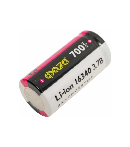 Аккумулятор 16340 3.7В Li-Ion 700 мАч без платы защиты BL-1 ФАZА 5039087