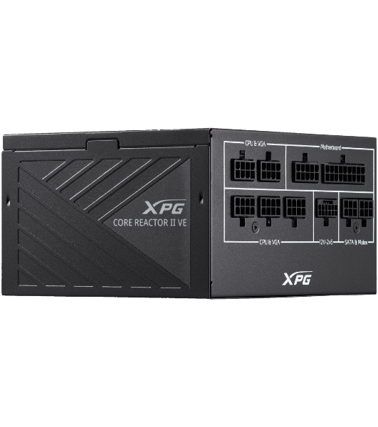 Блок питания ADATA XPG COREREACTORIIVE850G-BKCEU, 850Вт, 80 PLUS Gold, 120мм, модульный, черный