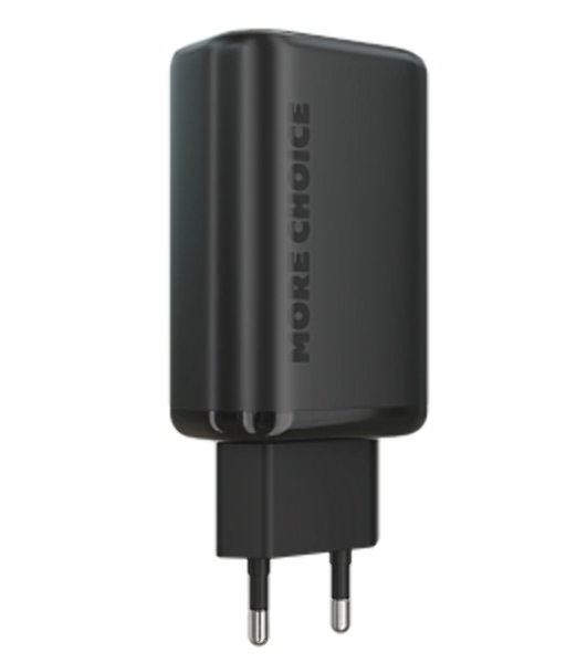 Сетевое зарядное устройство MORE CHOICE NC79a 1USB+2Type-C 3.0A PD 65W быстрая зарядка для Type-C 2м, черный
