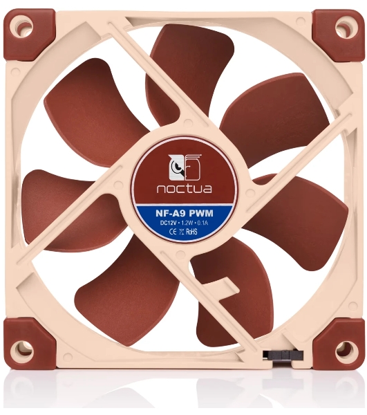 Вентилятор корпусной Noctua NF-A9 PWM, 92 мм, 2000 об/мин, 22.8 дБ, 4 pin PWM, без подсветки