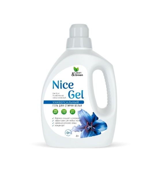 Гель для стирки Clean&Green CG8288 Nice Gel универсальный (концентрат) 2 л (ПЭНД)