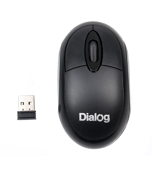 Мышь беспроводная Dialog Comfort MROC-10U черный, 1200 dpi, радиоканал, USB, кнопки - 3