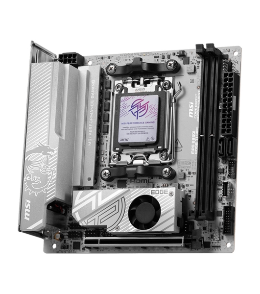 Материнская плата MSI MPG B850I EDGE TI WIFI, AM5, AMD B850, 2xDDR5, 2xSATA, 2xM.2, 1xPCIe 5.0 x16, 1xHDMI, 1x5Gb LAN, Wi-Fi 7, Bluetooth 5.4, 1xUSB-C 20Gbps, 3xUSB-A 10Gbps, 2xUSB-A 5Gbps, 2x3.5 мм, 7.1, Mini-ITX