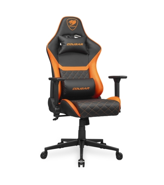 Кресло Cougar Armor One V2 чёрный, экокожа, 120 кг, регулируемые подлокотники, механизм качания
