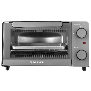 Мини-печь BRAYER BR2600 1200 Вт, 9 л, серебристый