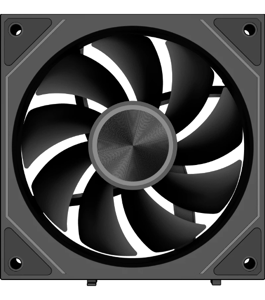 Вентилятор для корпуса PcCooler F3 X120 BK ARGb 120х120x25 черный 4-pin 28.4дБ (F3X120-BKAC012-GL) Ret