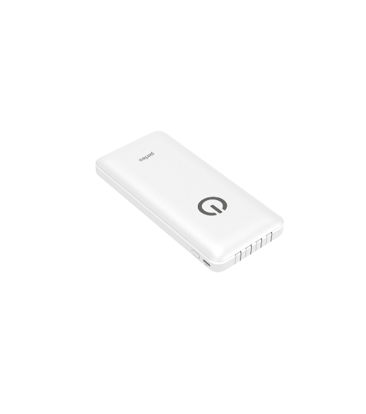 Портативный аккумулятор Powerbank Perfeo ABSOLUTE 10000mah In Micro usb,USB/Out USB,Micro usb,Type-C,Lightning, 2.1А/белый (PF_B4879)