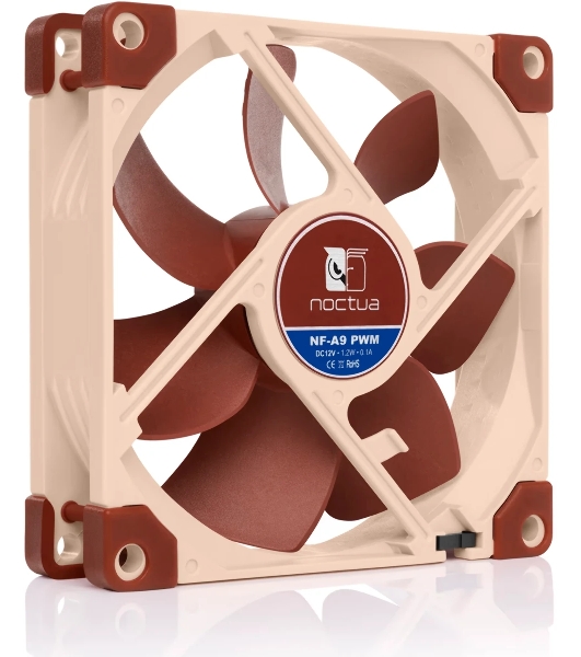 Вентилятор корпусной Noctua NF-A9 PWM, 92 мм, 2000 об/мин, 22.8 дБ, 4 pin PWM, без подсветки