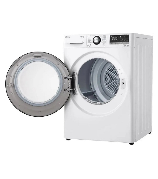 Сушильная машина LG DC90V3V6W белый, 9 кг, сушка - тепловой насос, программ - 14, 60 x 85 x 66 см