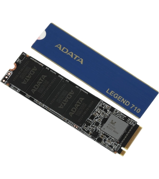 Накопитель SSD ADATA LEGEND 710, 2Tb, PCIe 3.0 x4, M.2 2280, NVMe, R/W 2400/1800, с радиатором