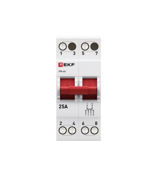 Переключатель трехпозиционный ТПС-63 2P 25А PROxima EKF TPS225