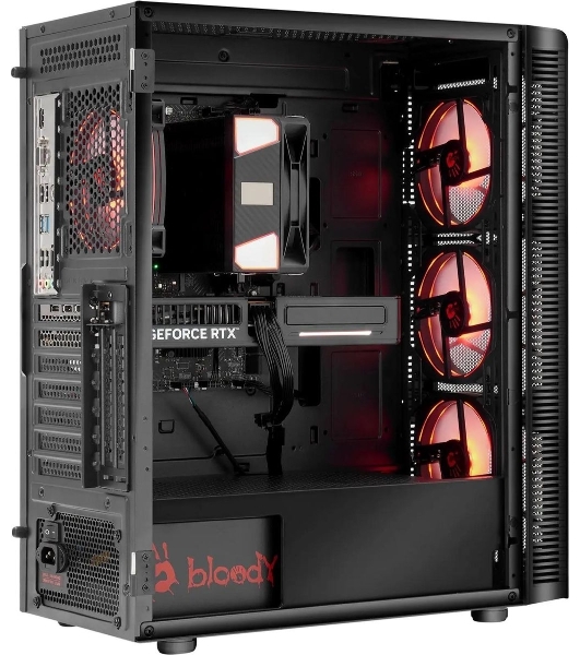 Компьютер Bloody BD-PC CB76T2 TWR i7 14700F (2.1) 32Gb SSD 1Tb RTX 5070 12Gb Windows 11 Home 64 GbitEth 650W черный (RUS) (2141987)
