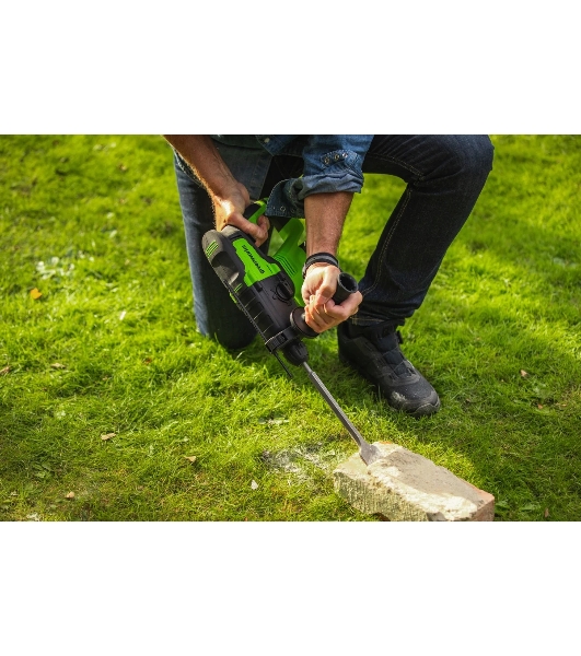 Перфоратор GreenWorks GD24SDS, SDS-plus, 24 В, 2 Дж, от аккумулятора