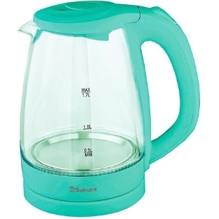 Чайник электрический Sakura SA-2733GR мятный, 1,7 л., 2200 Вт
