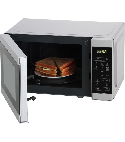 Микроволновая печь Sharp R-2800RSL серебристый, 20 л, 800 Вт, переключатели - сенсор