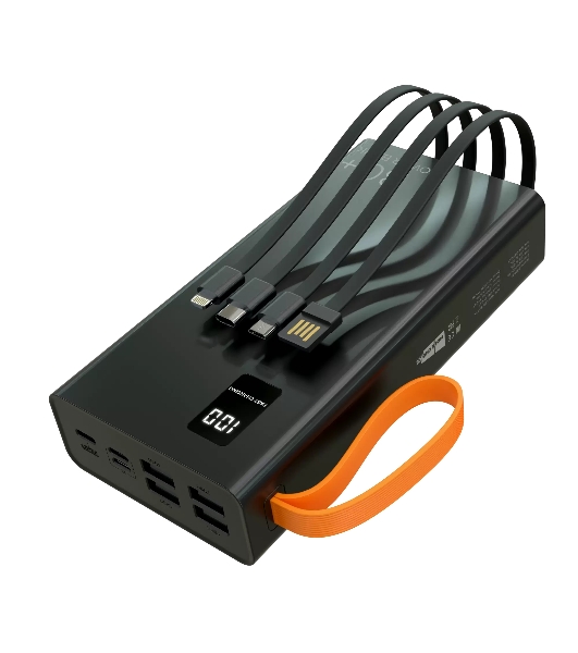 Портативный аккумулятор More choice (4620202550576) PB22-30 с кабелем 2USB 2.1A - 30000mAh черный