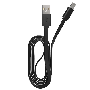 Кабель Maxvi MC-01F black USB-A - microUSB, 2A Плоский кабель, ток макс. нагрузки 2А, макс. напряжение 5V; стандарт USB 2.0; длина 1м, материал PVC, черный