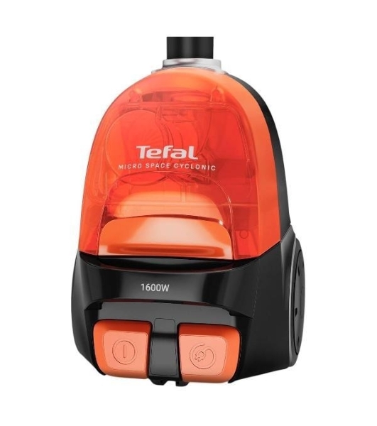 Пылесос Tefal MICRO SPACE CYCLONIC TW3235EA оранжевый/черный, 350/1600 Вт, уборка сухая, пылесборник контейнер 1 л