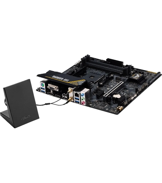 Материнская плата ASUS TUF GAMING A520M-PLUS WIFI, AM4, AMD A520, 4xDDR4, 4xSATA, 1xM.2, 1xPCIe 3.0 x16, 2xPCIe x1, 1xVGA, 1xHDMI, 1xDP, 1x 1Gb LAN, 2xUSB-A 3.2 Gen 1, 2xUSB-A 2.0, 3x3.5 мм, 7.1, mATX
