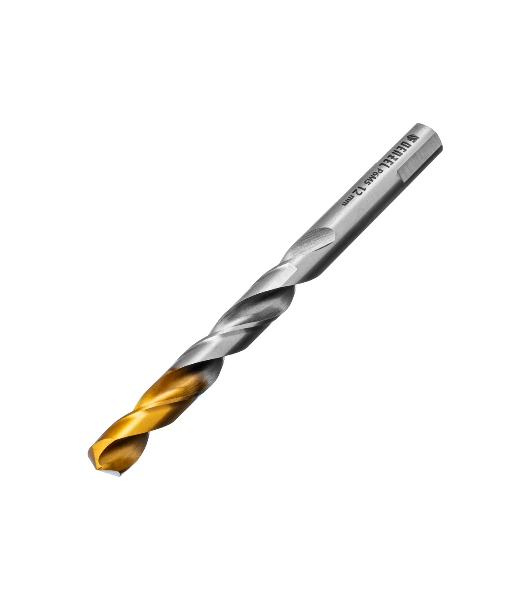Сверло спиральное по металлу Denzel 12 x 151мм, Р6М5, Golden Tip