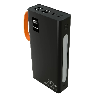 Портативный аккумулятор More choice (4620202550576) PB22-30 с кабелем 2USB 2.1A - 30000mAh черный