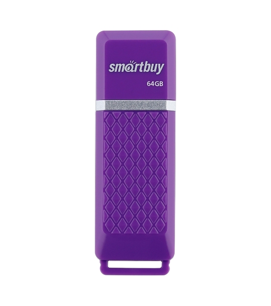 Флешка USB Smartbuy Quartz Violet (SB64GBQZ-V), 64Gb, USB 2.0, R/W 25/15, фиолетовый