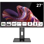 Монитор 27' Aiwa MD2711 IPS 1920x1080, 240 Гц, 1 мс, 16:9, 300 кд/м², 2xHDMI 2.0, 2xDP 1.2, 3.5 Jack, динамики (2x3 Вт), FreeSync, G-Sync, черный, фото 1