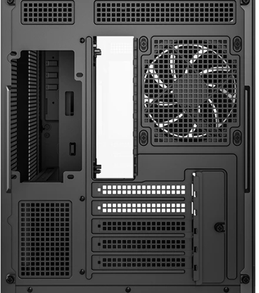 Компьютерный корпус Deepcool CG330 3F без БП, боковое окно (панорама), 3x120мм ARGB PWM вентилятора, черный, mATX