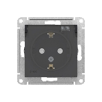 Механизм розетки 1-м СП AtlasDesign Aqua 16А IP44 с заземл. защ. шторки с прозрачной крышкой карбон SchE ATN441046, фото6