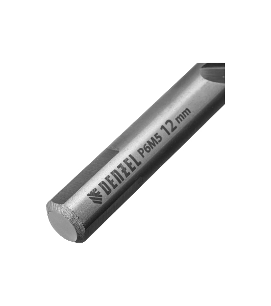 Сверло спиральное по металлу Denzel 12 x 151мм, Р6М5, Golden Tip