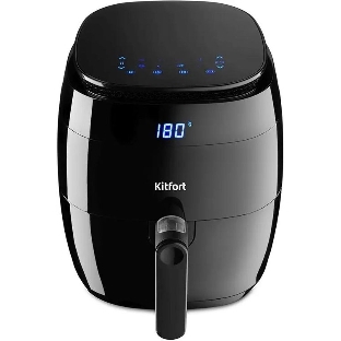 Аэрогриль Kitfort КТ-2202 черный, 1500 Вт, 3.2 л, механическое управление, 8 программ