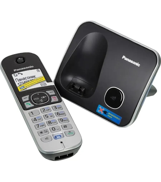 Телефон беспроводной (DECT) Panasonic KX-TG6811RUB черный Беспроводной DECT,40 мелодий,телефонный справочник 120 зап.