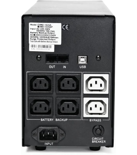 Источник бесперебойного питания Powercom Imperial IMD-1025AP 615Вт 1025ВА черный