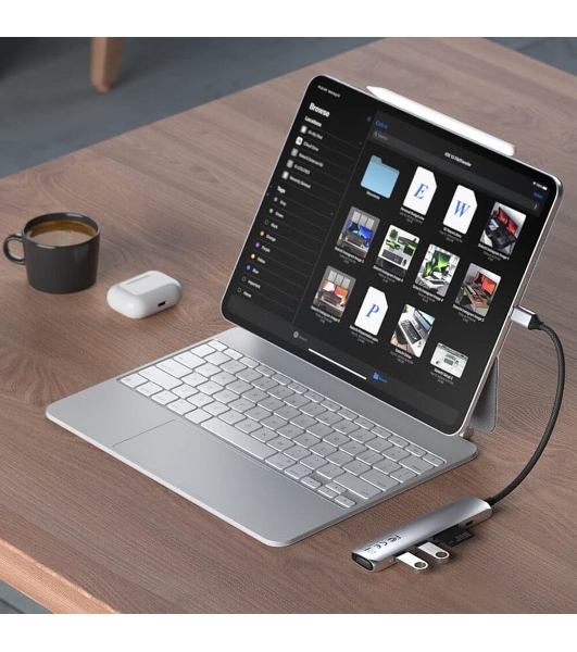 Док-станция Satechi ST-P6SS, USB Type-C, USB Type-C/HDMI/2xUSB Type-A/SD/microSD, USB Type-C