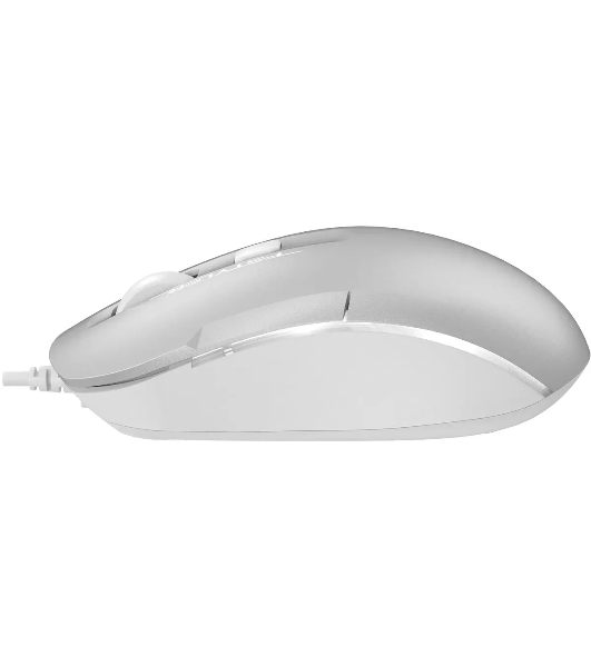 Мышь проводная A4Tech Fstyler FM26 серебристый/белый, 1600 dpi, USB, кнопки - 4